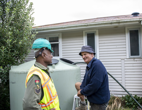 Members of the Fijian Humanitarian Assistance Disaster Relief Task Force joined forces with NZDF engineers to help a cyclone-affected farming family.