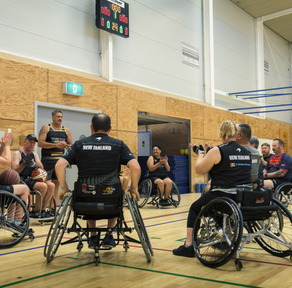 Wheelchair basketball team