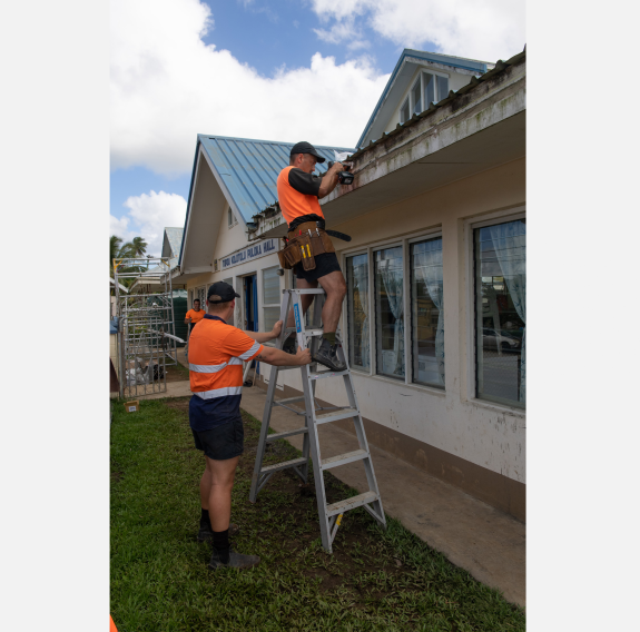 Two community halls had new spouting installed, which helps feed rainwater tanks.