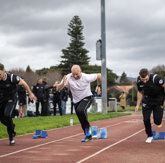 Bob with teammates David and Jack, at an Invictus Games training camp ahead of the Games