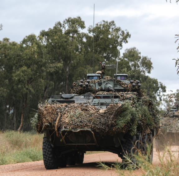 NZ Light Armoured Vehicles clearing a route during Exercise Talisman Sabre