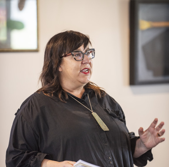 Nina Russell, NZDF Director Diversity and Inclusion, addresses the network