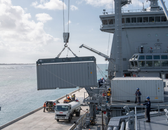 HMNZS Aotearoa and her crew have arrived in Tonga. Both bulk and desalinated water was immediately transported throughout the mainland.