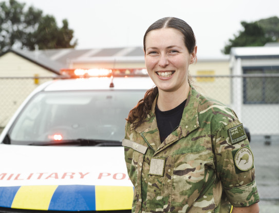 Aircraftman Jessica Kite is about to start her RNZAF career in Military Police after completing recruit training