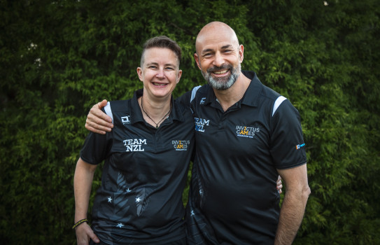 Bob Pearce and Major Buffy Little - Co-captain's of the New Zealand Invictus Games team
