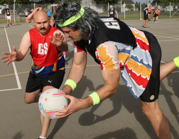 NZ Army reserve force soldiers play netball during the Eric Batchelor Cup competition.