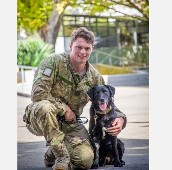 EDD Rita and handler Lance Corporal Luke Martin