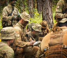 NZ Army personnel receive instructions during Exercise Tagata’toa in New Caledonia. Credit: French Armed Forces New Caledonia (FANC).