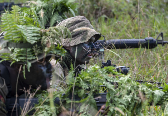 The Officer Cadets commanded a group through ambushes, quick attacks, clearances and establishing a secure base.