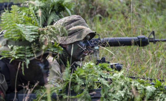 The Officer Cadets commanded a group through ambushes, quick attacks, clearances and establishing a secure base.
