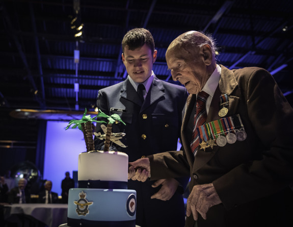 Former RNZAF technician Ron Hermann at the Air Force Museum NZ 