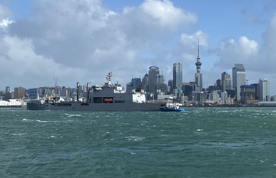 Royal New Zealand Navy ship HMNZS Aotearoa sails from Devonport Naval Base to participate in RIMPAC 22 and for a 5-1/2 month deployment to the Asia Pacific region.