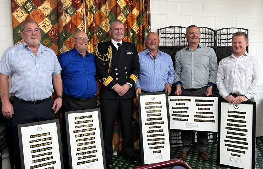 The Stokes brothers reunited this month at Napier RSA to celebrate the Chief of Navy presenting Master At Arms (rtd) Shane Stokes with his ‘tally board'