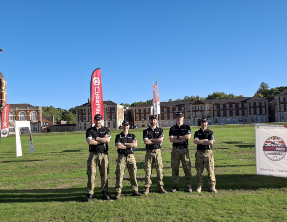 The NZDF Drone Racing Team participating at the Military International Drone Racing Tournament at Royal Military Academy Sandhurst in the UK