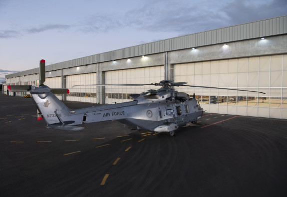 NH90 Helicopter on the flight line in the evening