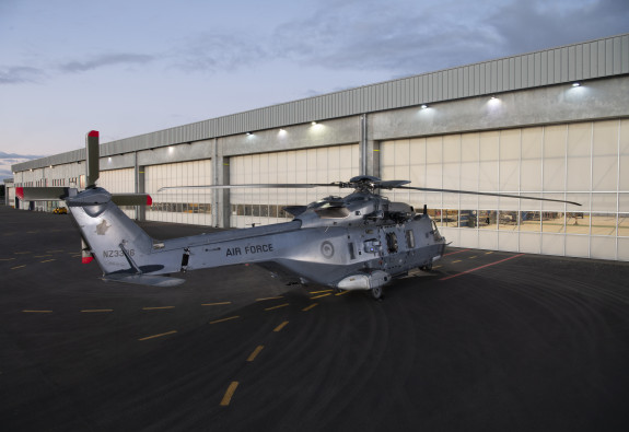NH90 Helicopter on the flight line in the evening