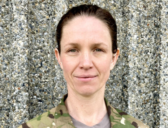 A portrait of New Zealand Army medical officer Major Naomi Gough
