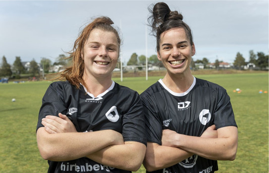 Corporal Hayley Hutana, right, and Sub-Lieutenant Kate Williams have been announced as co-captains of the NZ Defence Ferns women’s rugby team