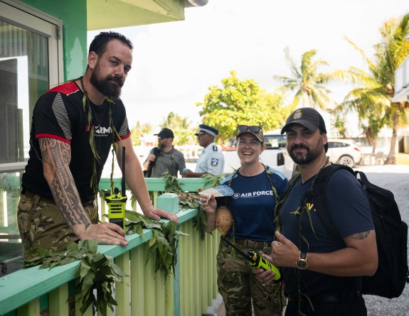 Corporal Allen-Te Ahuahu (left) was awarded a commendation from the Commanding Officer for his work on Operation Calypso, which he dedicated to his team’s collective efforts.