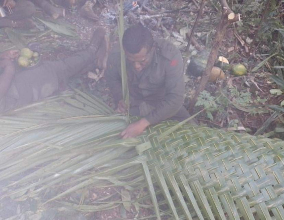 Officer Cadet School [OCS] of New Zealand have learned new survival skills from their Fijian military counterparts during three days in the Fijian bush. Photo credit: RFMF