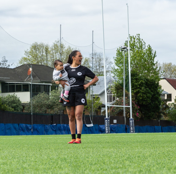 Lance Corporal Hana Wainohu says being able to be with her daughter Waimarie as she competes in the women’s International Defence Rugby Competition has been a highlight of the tournament for her