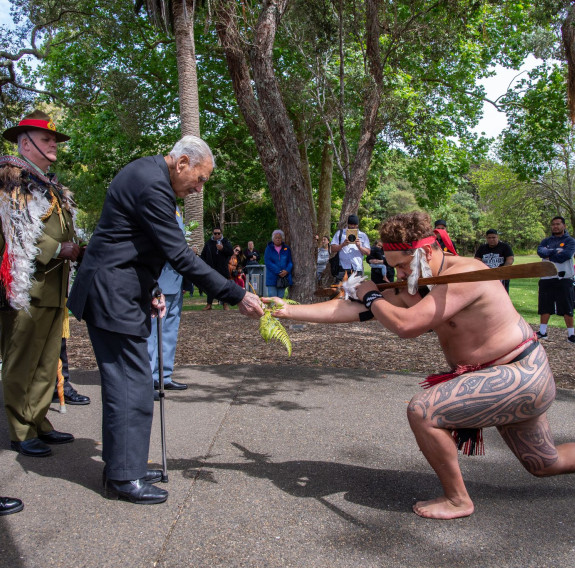 Sir Robert was a guest of honour at Saturday’s ceremony at Waitangi