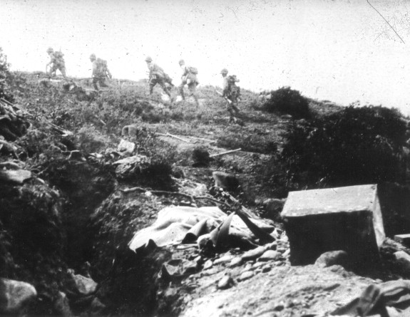 infantry attack at Gallipoli